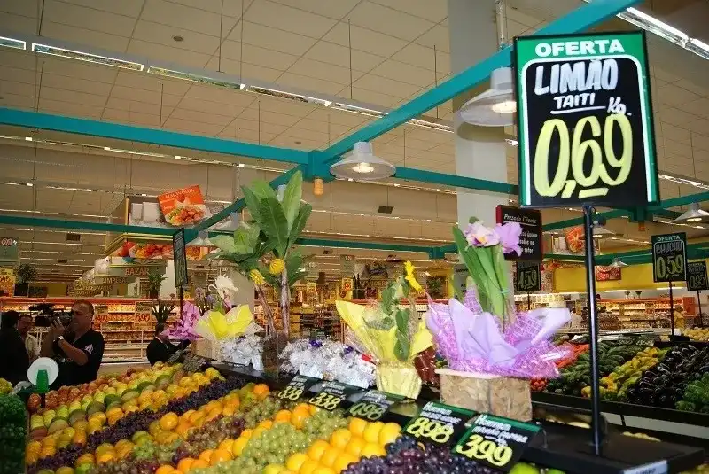 cartaz reutilizável para supermercado