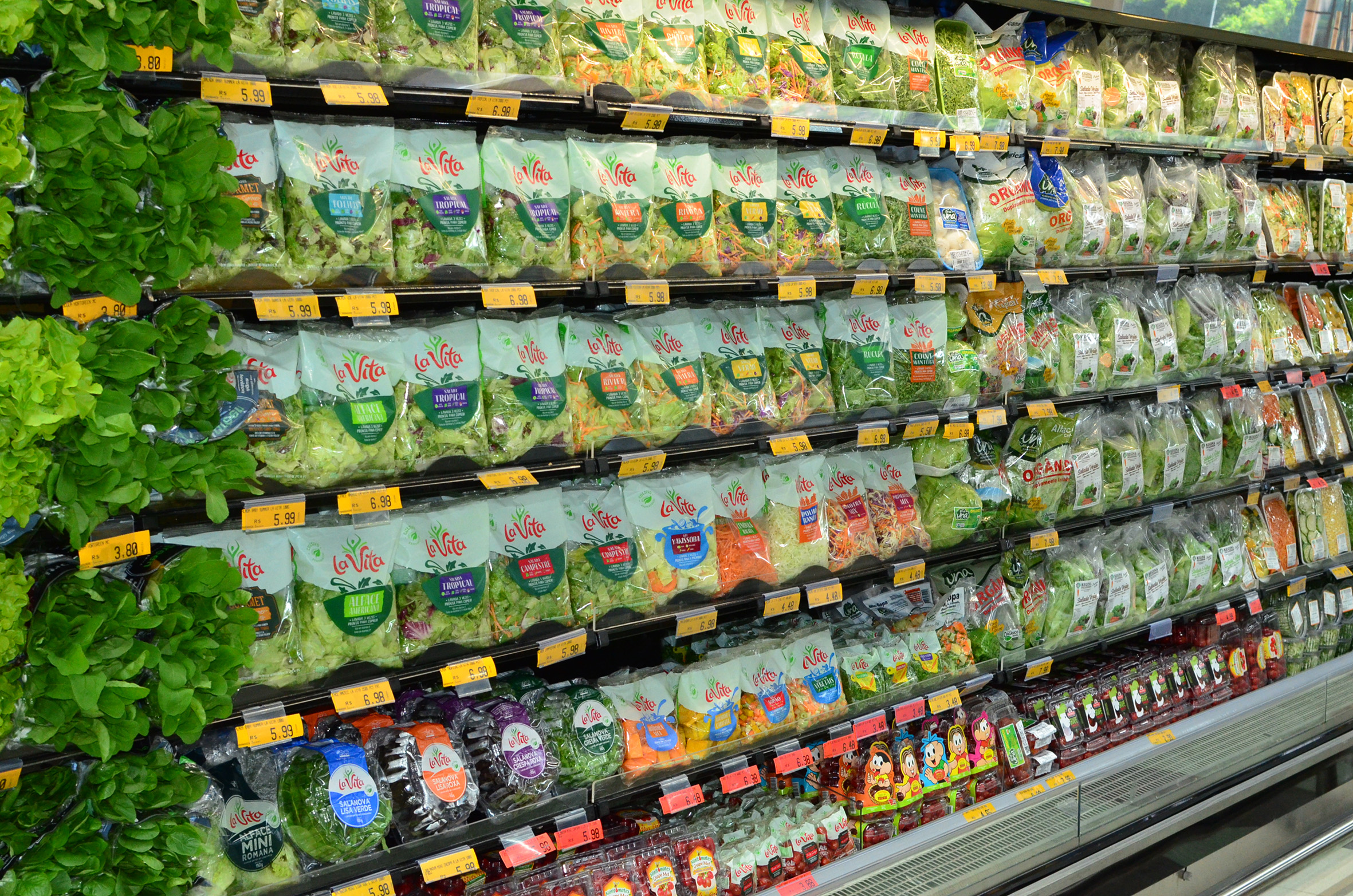 Degustadores de Alimentos em acrílico para supermercado em Guapé — RA Sinalização