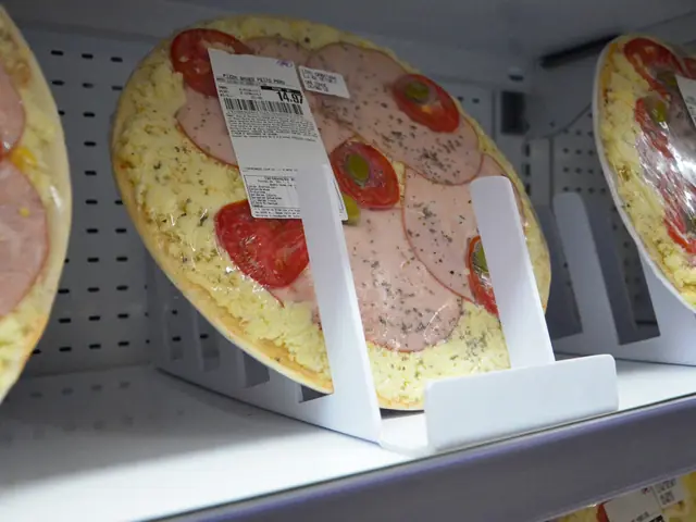Suporte para pizza em supermercado